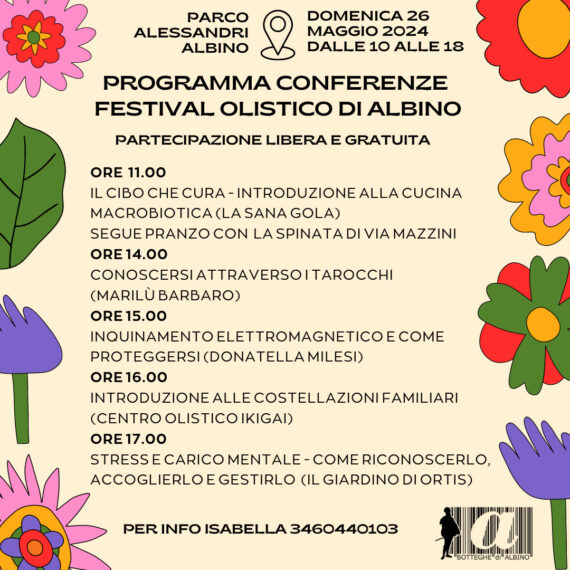 Festival Olistico 26 maggio 2024 - programma conferenze